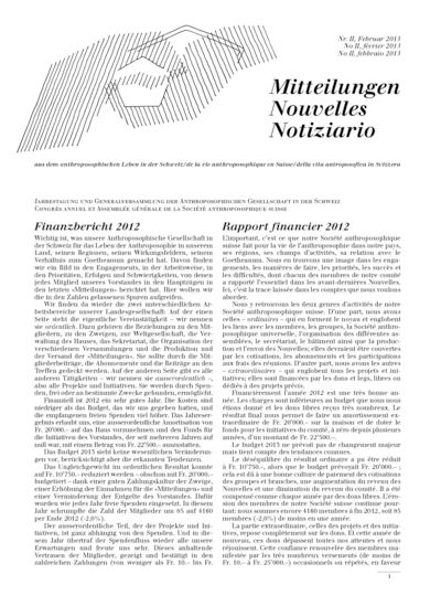 Schweizer Mitteilungen - Februar 2013