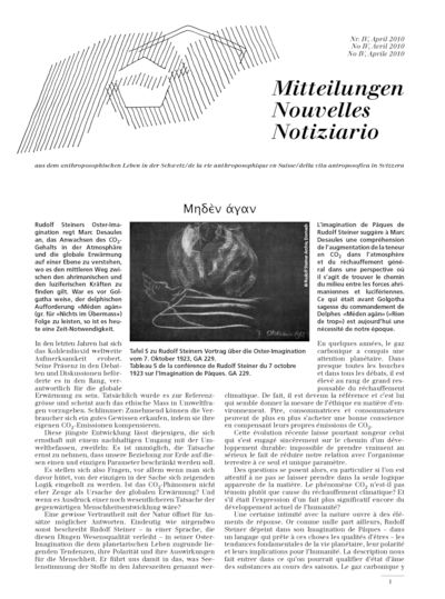 Schweizer Mitteilungen - April 2010