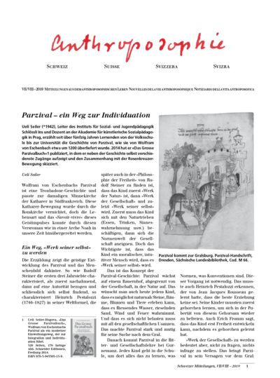 Schweizer Mitteilungen - Juli/August 2019