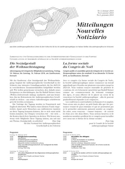 Schweizer Mitteilungen - Januar 2014