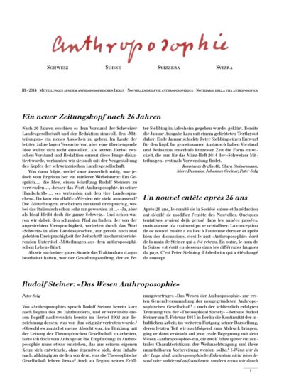 Schweizer Mitteilungen - März 2014