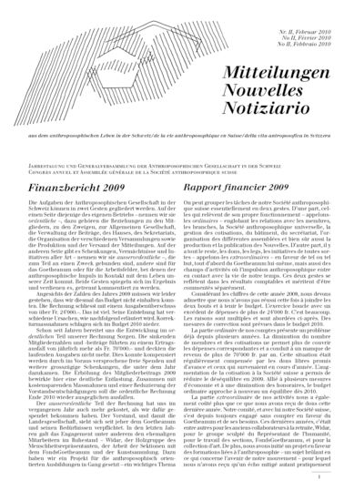 Schweizer Mitteilungen - Februar 2010