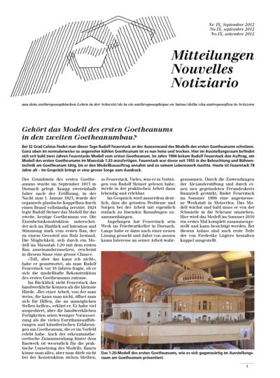 Schweizer Mitteilungen - September 2012