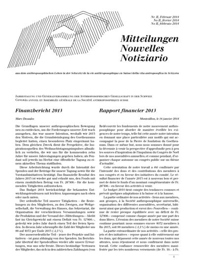 Schweizer Mitteilungen - Februar 2014