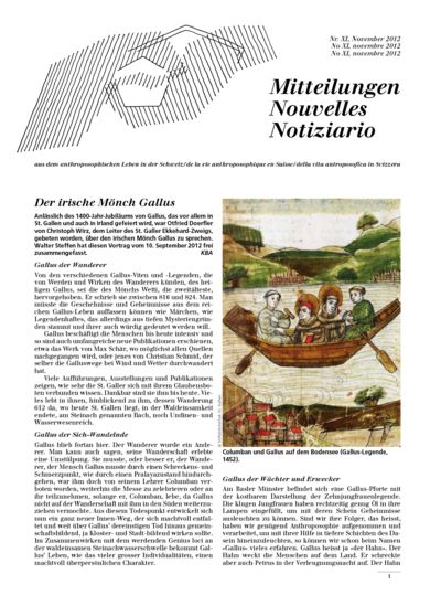 Schweizer Mitteilungen - November 2012