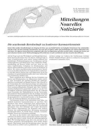 Schweizer Mitteilungen - September 2011