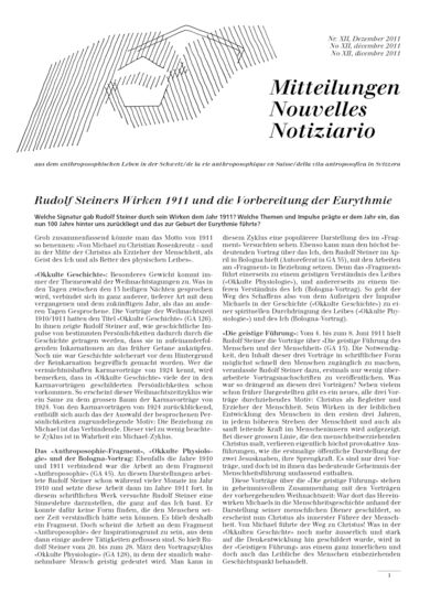 Schweizer Mitteilungen - Dezember 2011