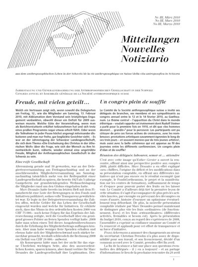 Schweizer Mitteilungen - März 2010