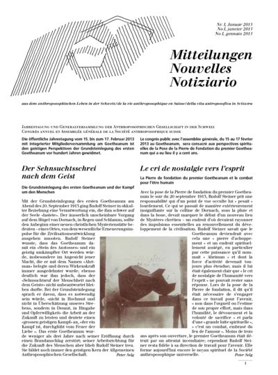 Schweizer Mitteilungen - Januar 2013