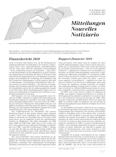 Schweizer Mitteilungen - Februar 2011