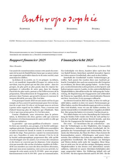 Anthroposophie Schweiz – Februar 2026