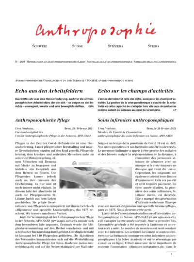 Schweizer Mitteilungen – April 2021