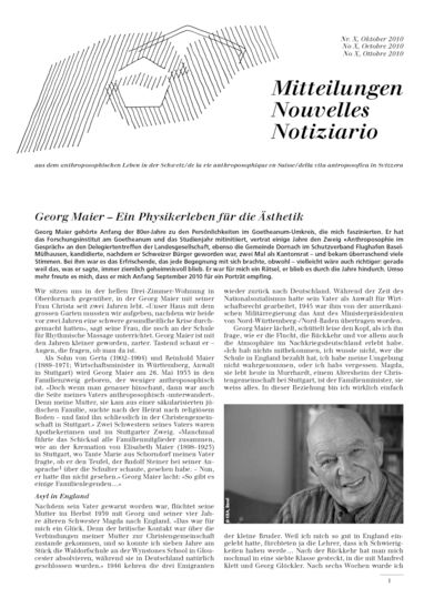 Schweizer Mitteilungen - Oktober 2010