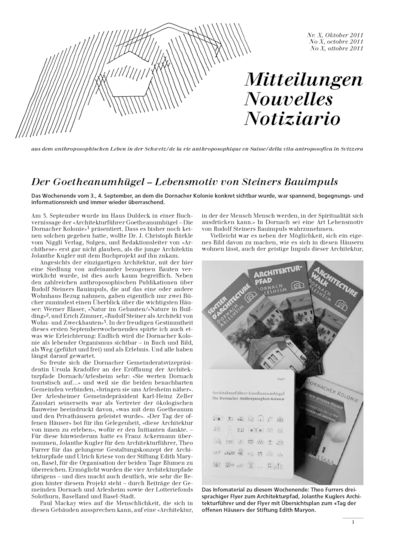 Schweizer Mitteilungen - Oktober 2011