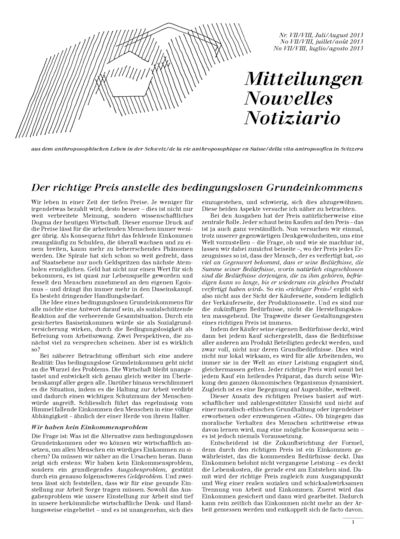 Schweizer Mitteilungen - Juli 2013