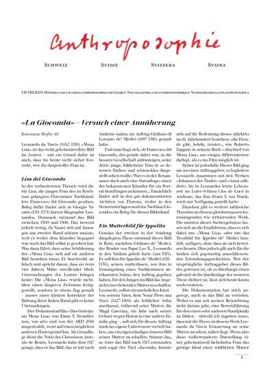 Anthroposophie Schweiz – Juli/August 2025