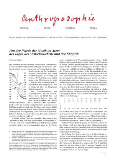 Schweizer Mitteilungen – September 2021