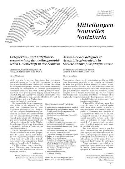 Schweizer Mitteilungen - Januar 2011