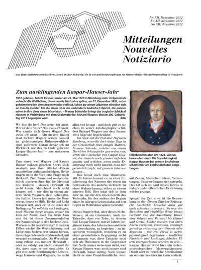 Schweizer Mitteilungen - Dezember 2012