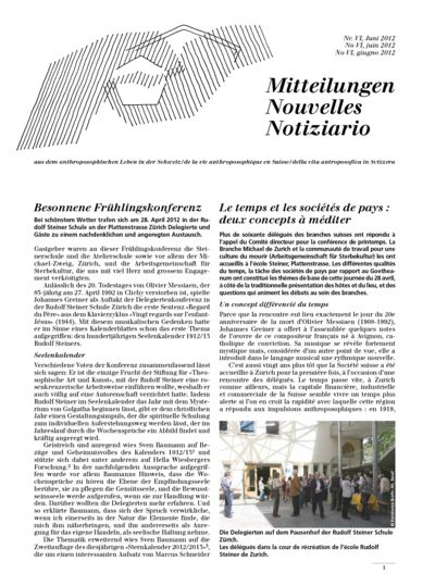 Schweizer Mitteilungen - Juni 2012