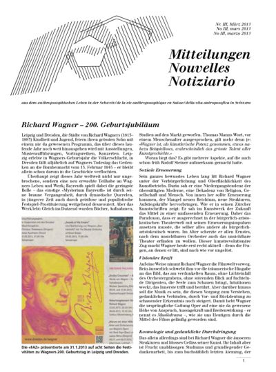 Schweizer Mitteilungen - März 2013