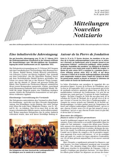 Schweizer Mitteilungen - April 2013