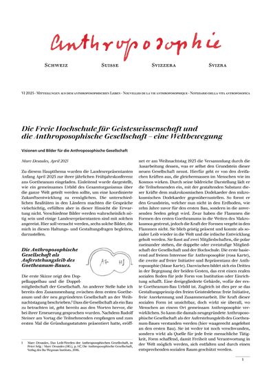 Anthroposophie Schweiz – Juni 2025