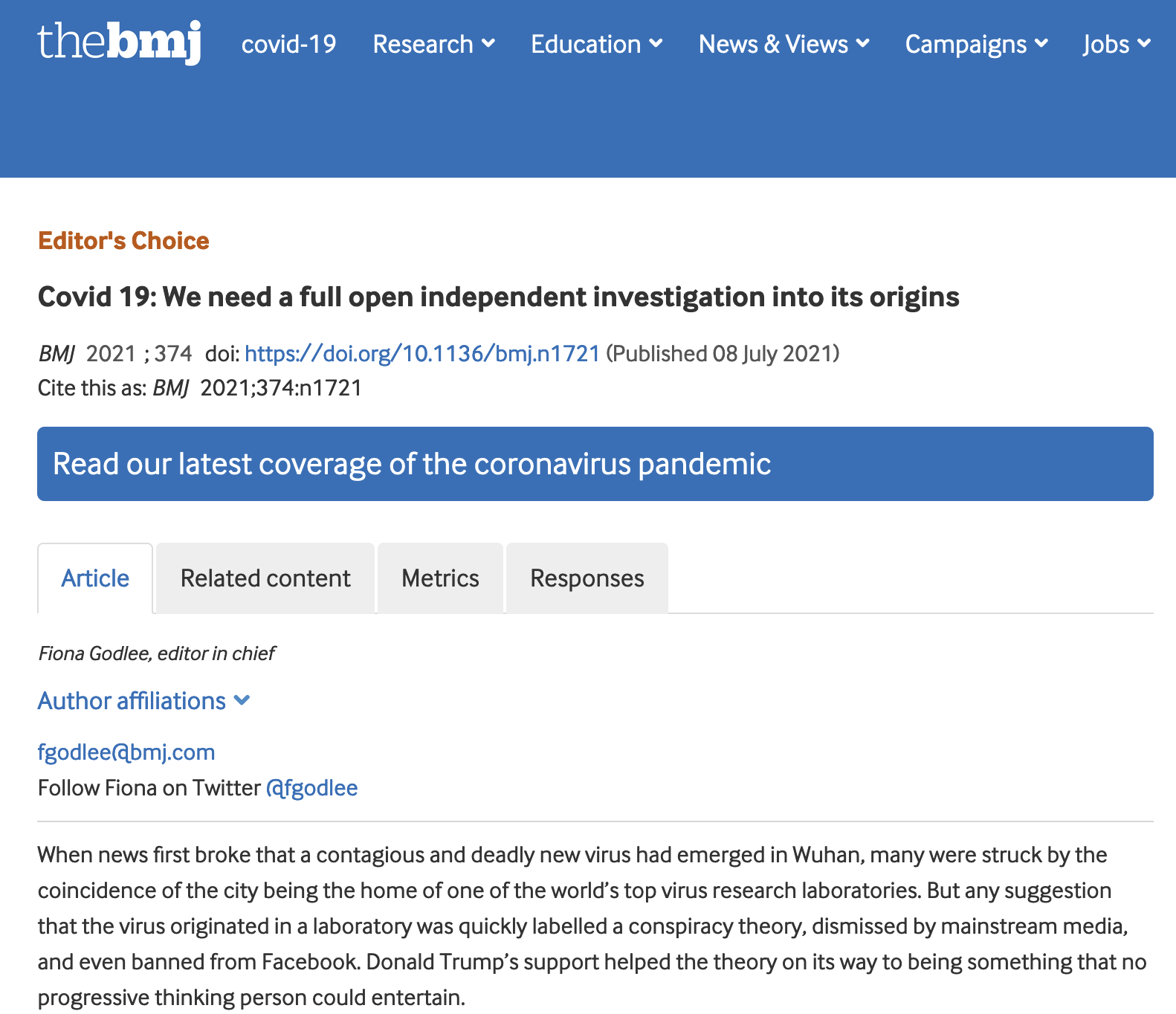 BMJ-Die Revision hat begonnen